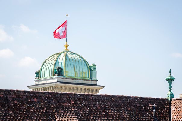 View of the Federal Palace dome in Berne